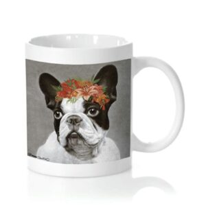 Taza Bulldog Flores