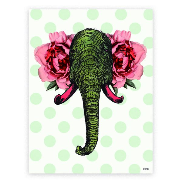 Lamina Elefante Flores