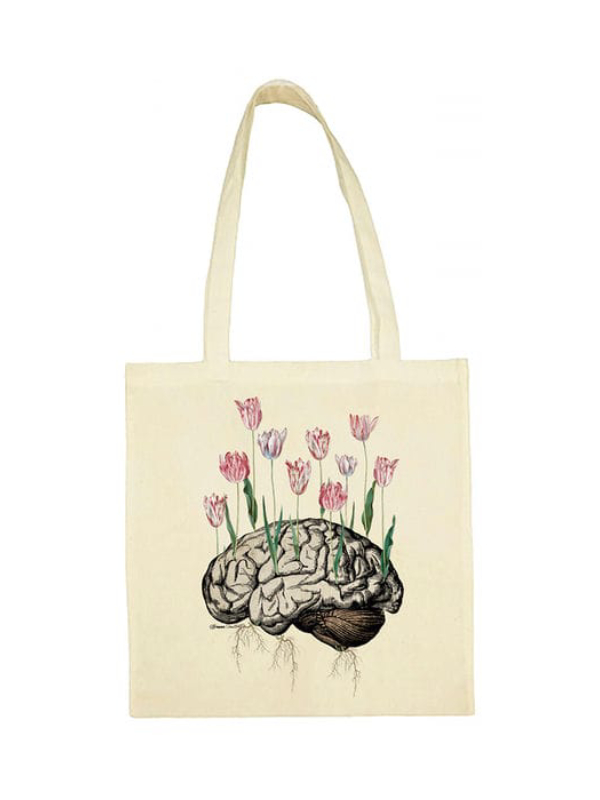 Tote bag Cerebro Tulipanes