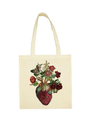 Tote bag Corazón con Flores