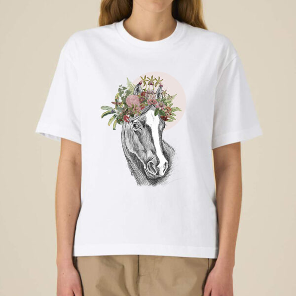 Camiseta Caballo.. Blanco - Imagen 2