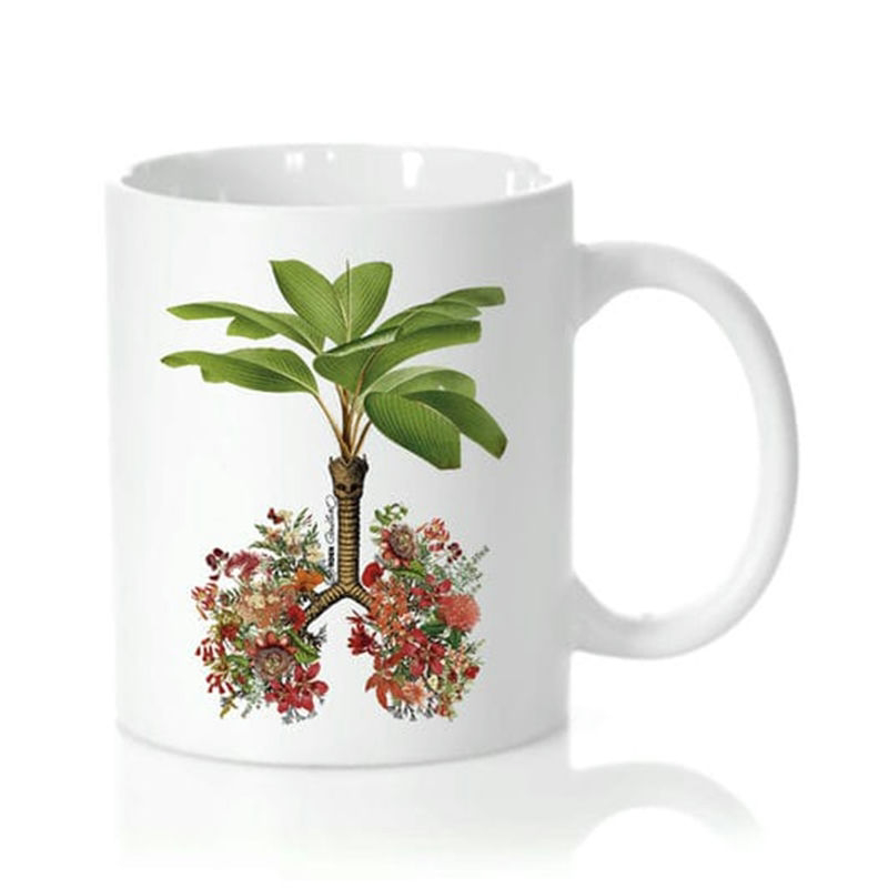 Taza Pulmones Flores