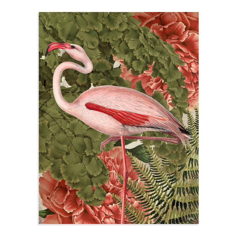 Lámina Flamenco Verde Coral