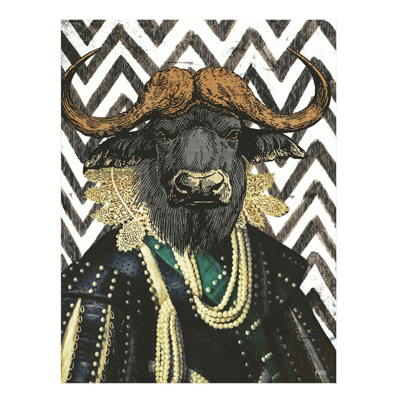 Lámina Antiguo Cabeza Búfalo