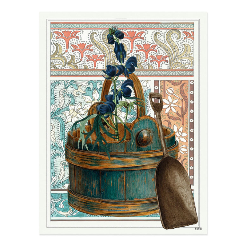 Lámina Cubo Flores Fondo