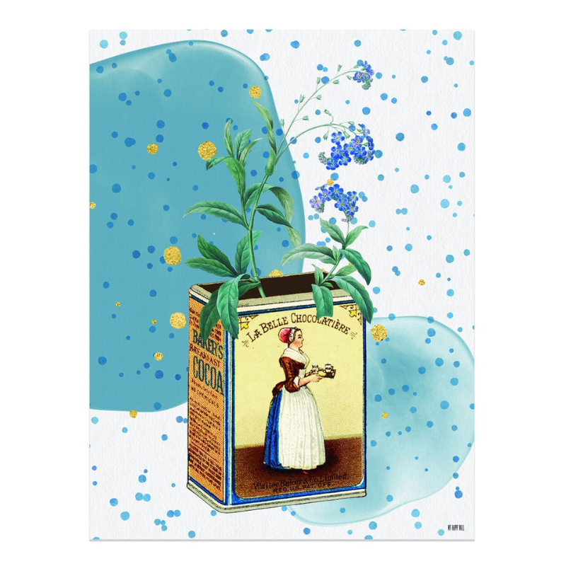 Lámina Paquete Cacao Con Flores