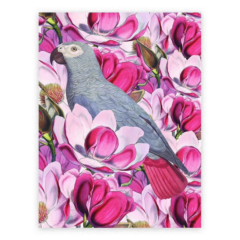 Lámina Pajaro En Flores