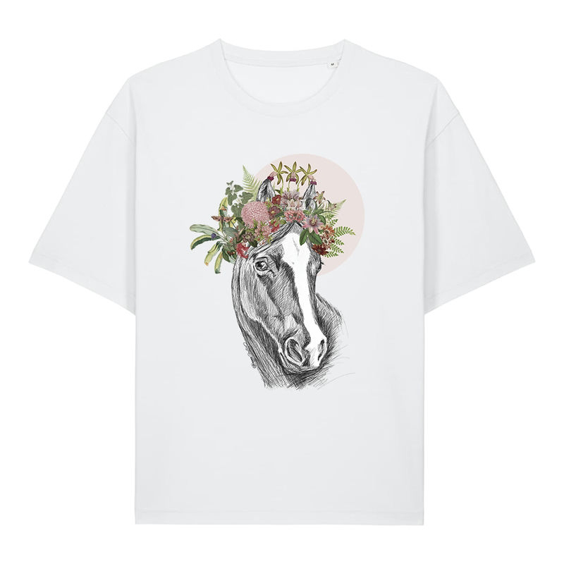 Camiseta Caballo.. Blanco