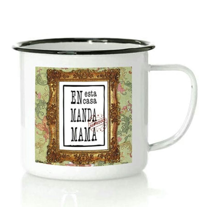 Taza Manda Mamá de Metal