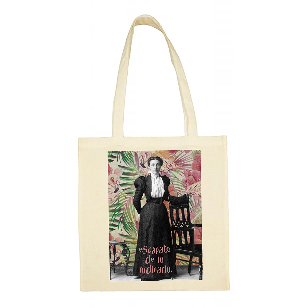 Tote Bag Chica Con Silla